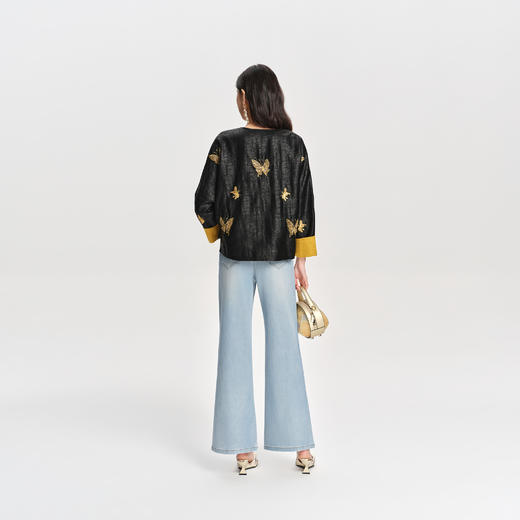 凯喜雅 V领香云纱外套（3天发货） 商品图4