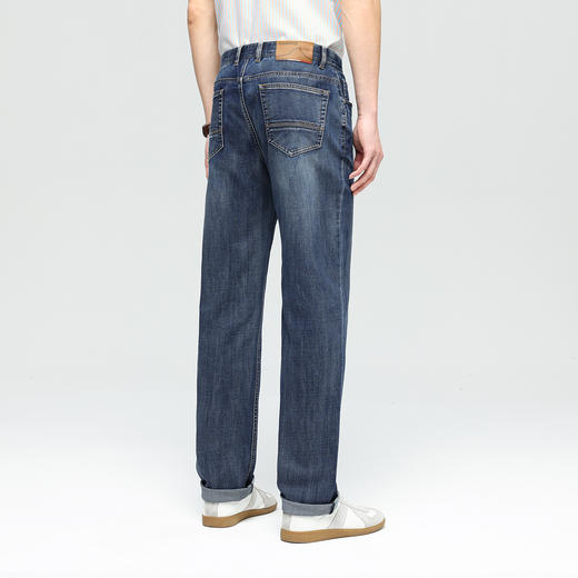 【棉混纺】德鲨男士弹力牛仔裤2026春夏季新品直筒休闲裤子男长裤 商品图2