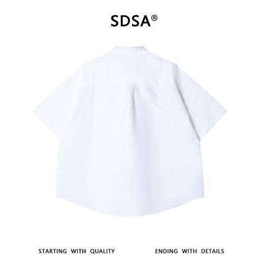 SDSA男装2026新款高贵轻奢日系简约斜纽扣小众设计短袖衬衫百搭 商品图4