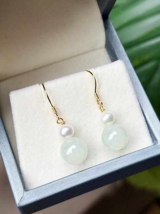 【上新福利】】新品 翡翠珍珠 耳坠 淡水珍珠 耳饰 商品图2