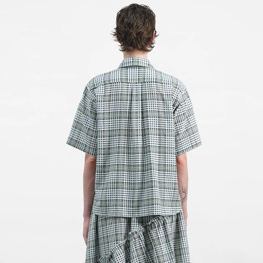 YMC EVA SHIRT 女装宽松廓形格子短袖衬衫 商品图2