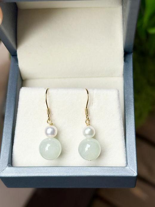 【上新福利】】新品 翡翠珍珠 耳坠 淡水珍珠 耳饰 商品图0