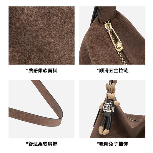 星期六复古美拉德大容量慵懒单肩包SSD521A0YY 商品图6