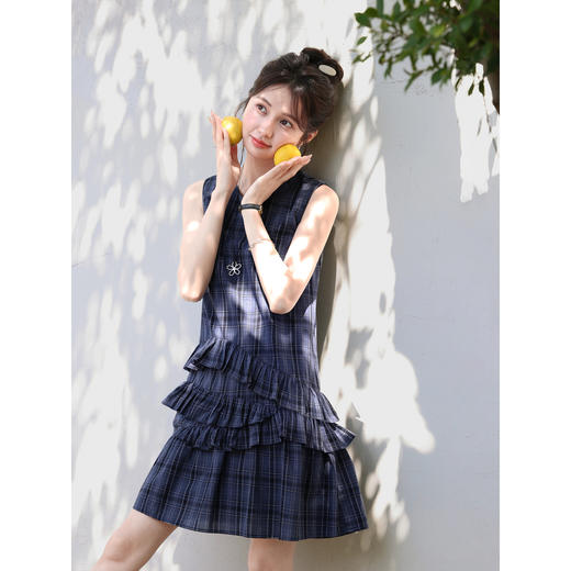 鹿向南【0417/20:00新品前1小时7折限量100件】好看蓝色连衣裙女 商品图0