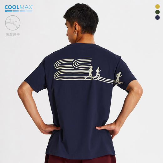 CryingCenter 复古跑道tee 速干宽松运动跑步短袖 哭喊中心 商品图0