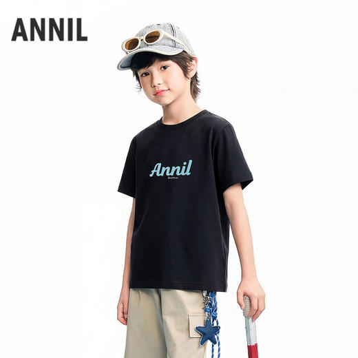 男女童圆领短袖针织衫夏季新款安奈儿童装EM621825 商品图1
