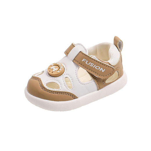 【包头防撞！机能护足】新款软底宝宝凉鞋机能鞋1-3岁防滑包头男女童透气皮面学步鞋。xb 商品图4