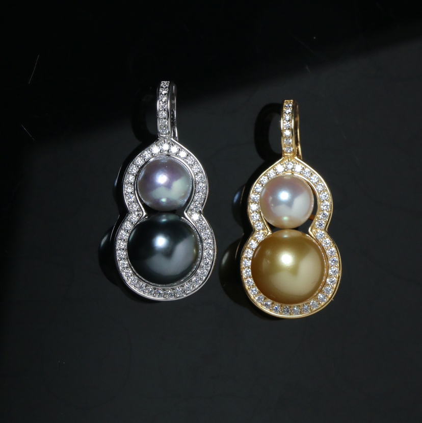 王炸组合｜双珠葫芦吊坠