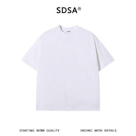 SDSA男装2026新款高贵轻奢潮牌后背人物印花圆领短袖T恤百搭时尚
