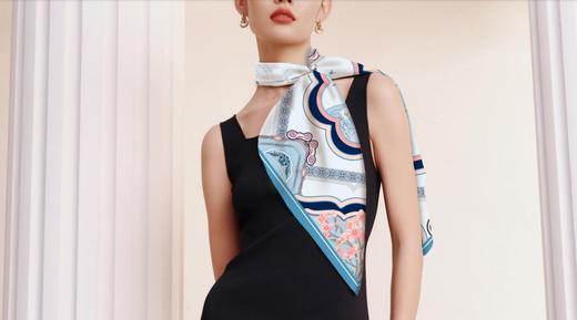 万象之彩-双面印花大方巾丝巾 商品图0