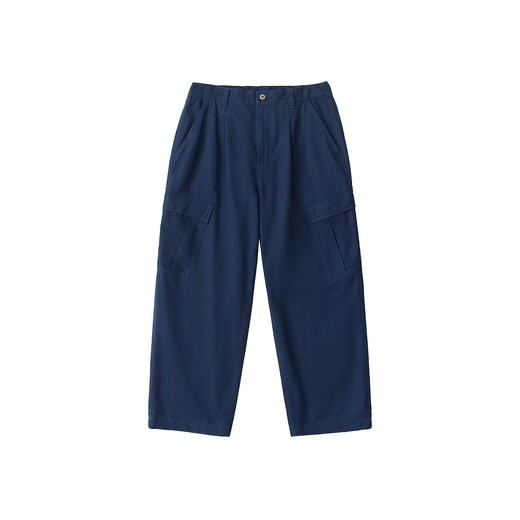 吃茶去chichaqu26春夏全棉洗宽松口袋工装长裤复古休闲男女 商品图4