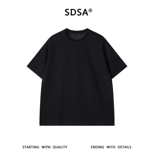 SDSA男装2026新款高贵轻奢简约肌理感纯色圆领短袖T恤百搭时尚潮 商品图0
