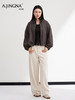【100%苎麻】阿菁娜春夏新款刚需苎麻防晒衣立领抽绳防风轻薄松弛的户外夹克F31X207001 商品缩略图2