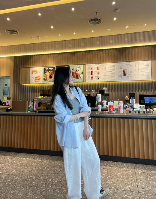 叶未语·秋波蓝棉衬衫 | 奶里奶气的蓝色，干净清爽好搭配，夏日绝美衬衫 商品图8