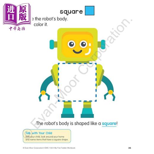 【中商原版】Evan Moor My First Toddler Workbook 我的第一本幼儿启蒙练习册 3岁+ 美国原版进口教辅evanmoor引导学习幼儿园 商品图3