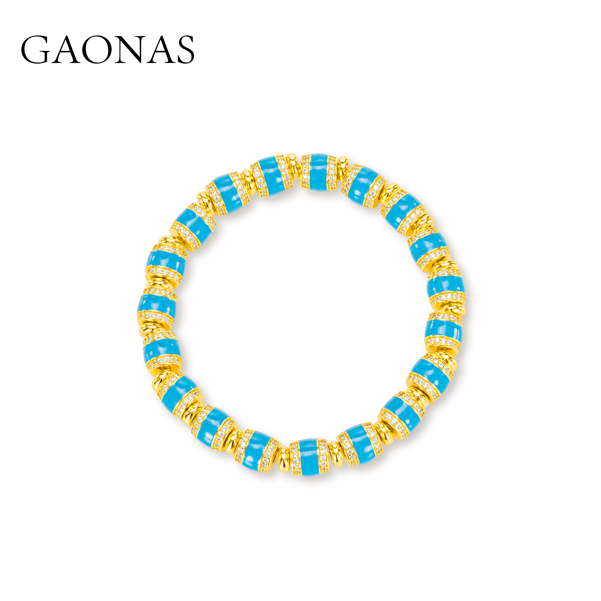 GAONAS高纳仕 时尚贵气日常百搭金色手链11976SGO