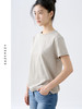 圆领长绒棉真丝亚麻翻折袖T恤 商品缩略图1