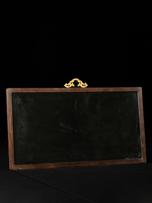 清	红木镶大漆描金山水楼台挂屏 商品图4