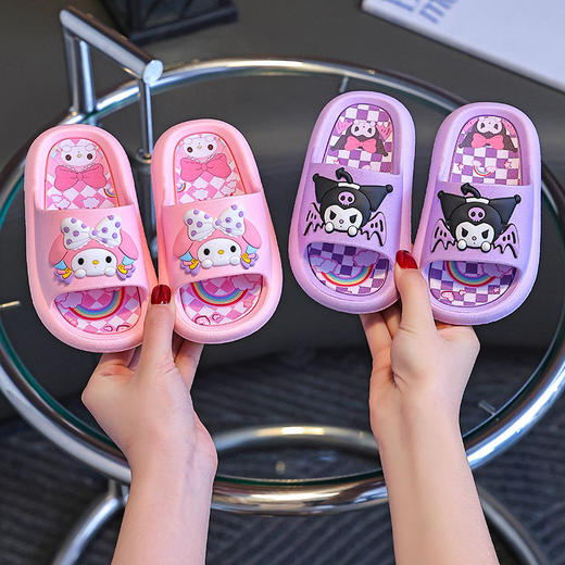 【防滑大底！踩屎感厚底】儿童拖鞋女童公主夏季可爱室内踩屎感卡通洗澡防滑宝宝亲子凉拖鞋。xb 商品图3