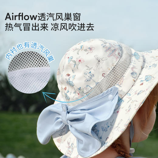 【婴童防晒】嫚熙儿童夏季防紫外线防晒帽大帽檐宝宝遮阳帽户外太阳帽 商品图3