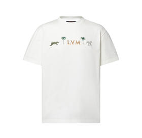 L-T （男装）犀牛刺绣白T恤