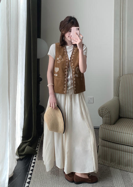 【门店同款】ENJOY春季设计款不规则长半裙 170493961 商品图1