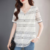 白色短袖蕾丝衫大码女装新款中长款t恤宽松女士上衣洋气夏季薄款 商品缩略图2