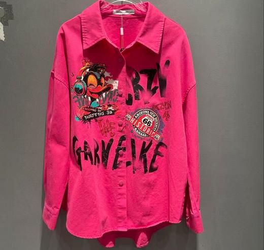 NC趣味图案大版长袖衬衫51220（红）春季161030090321 商品图0