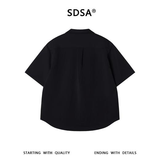 SDSA男装2026新款高贵轻奢新中式不对称斜襟短袖衬衫宽松垂感衬衣 商品图4