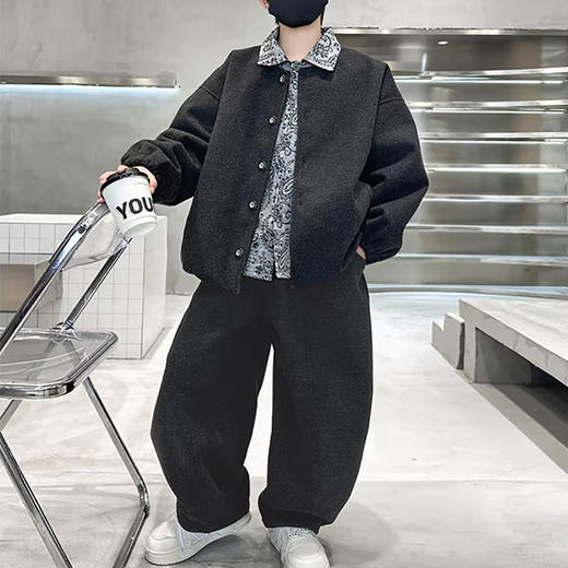 裁缝学苑TQ197男童套装纸样儿童二件套新款冬装中大童男孩加绒保暖样板 商品图1