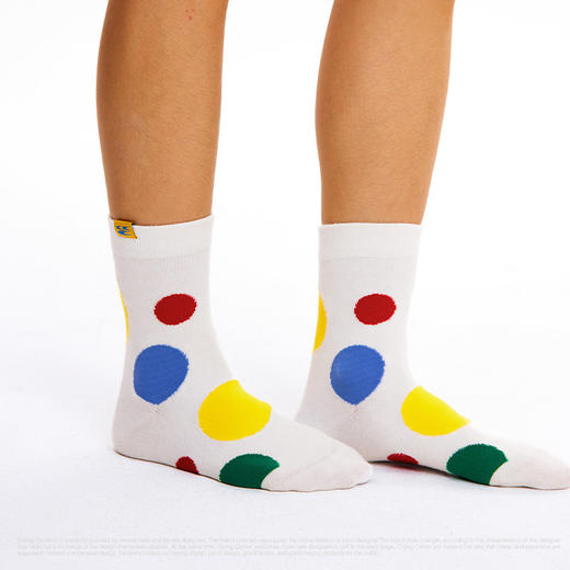 CryingCenter 多彩复古撞色星星波点长袜短袜 哭喊中心 商品图0