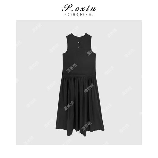 04-3潘依绣丁丁宠粉【赫本裙】法式赫本风简约气质背心连衣裙7082T 商品图2