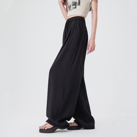 天丝亚麻弯刀阔腿裤， 隐藏小肚腩、大粗腿，穿得双腿又长又直 商品图8