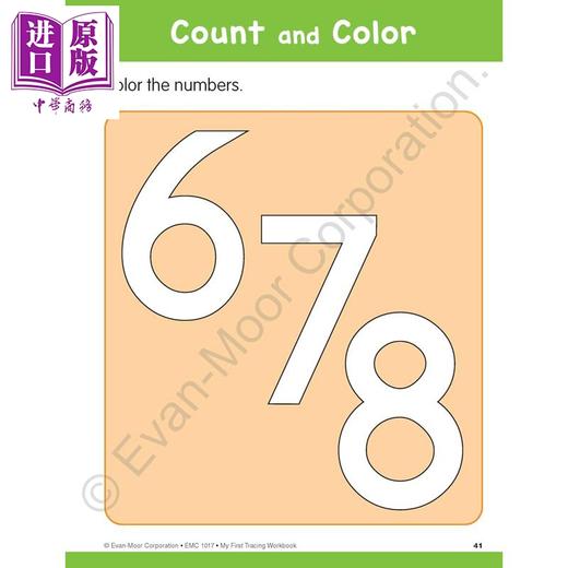 【中商原版】Evan Moor My First Tracing Workbook 我的第一本描绘图书 3岁以上 美国原版进口教辅evanmoor引导学习幼儿园 商品图3