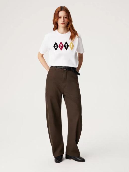 SUPERTOFU(SPTF)/BMKS-SS26-P235/莱赛尔棉混纺 阔型休闲裤弯刀裤 商品图0