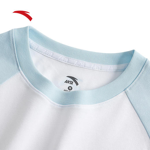 安踏索罗娜凉感t恤女士夏季新款撞色插肩袖休闲短袖上衣162628109 商品图1