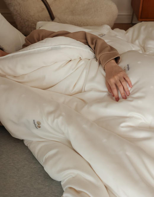 𝐔𝐒𝐃𝐀认证高奢款，钻进去就舍不得出来系列【轻奢豆式美学剪花51抗菌大豆两被】 商品图1