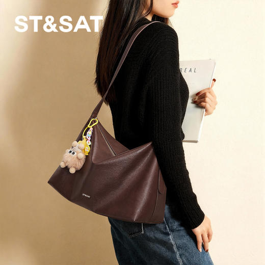 星期六简约复古通勤斜挎单肩包SSD521A0NN 商品图5