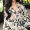 复古青花瓷碎花高级感天丝衬衫 | 把青花瓷的诗意穿在身上 商品缩略图3
