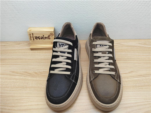 豪行秋冬新款13392816真皮牛皮运动休闲男鞋单鞋皮鞋 商品图1