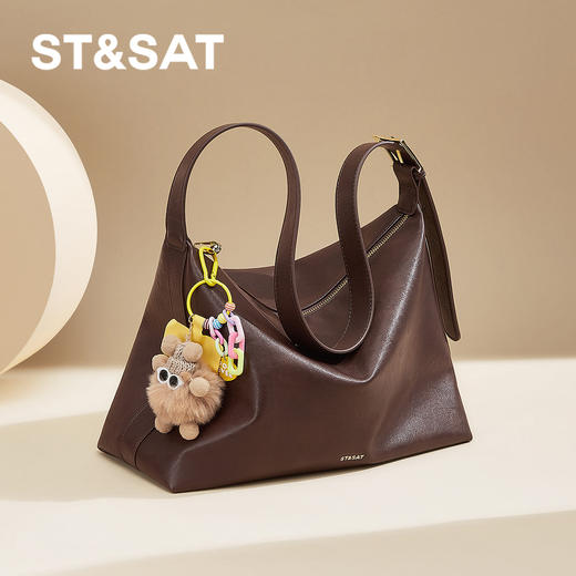 星期六简约复古通勤斜挎单肩包SSD521A0NN 商品图0