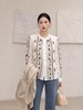 「自」全新升级【铂金会员330/天猫449/差价119】(05112)洛诗琳轻奢重工刺绣衬衫2026新款新中式国风圆领苎麻上衣 商品缩略图0