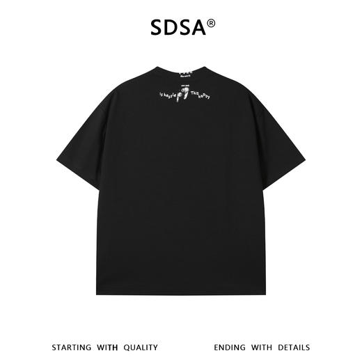 SDSA男装2026新款高贵轻奢ins字母耳机印花短袖T恤百搭宽松上衣 商品图4