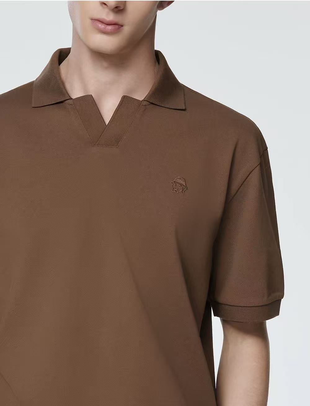 【lb1】男子夏日针织翻领宽松短袖POLO衫！！