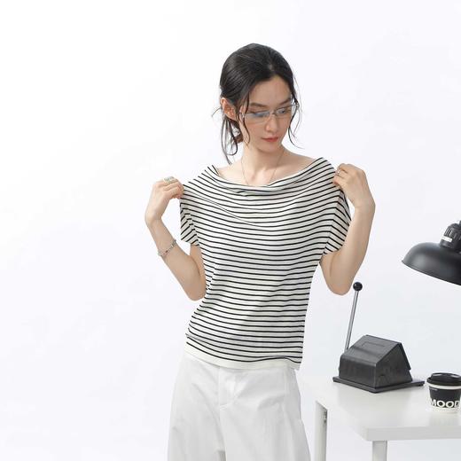 极简荡领针织短袖-纪念日百货门店同款170696637 商品图1