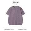 SDSA男装2026新款高贵轻奢美式简约波浪暗纹单扣针织短袖T恤百搭 商品缩略图0