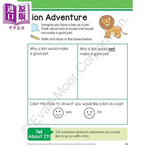【中商原版】Evan Moor Animals Amazing Earth Adventures and Activities 奇妙的地球冒险 动物 6-7岁 美国教辅原版evanmoor 商品图4