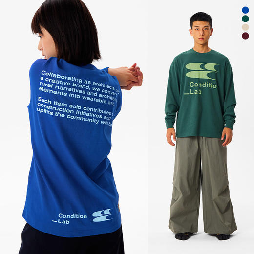 CryingCenter Condition_Lab再生棉基础联名logo长袖TEE 哭喊中心 商品图0