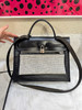 爱马仕 herbag31  黑白熊猫 防水布 斜挎包 商品缩略图1