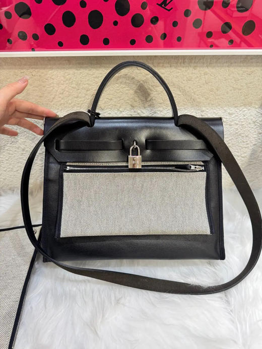 爱马仕 herbag31  黑白熊猫 防水布 斜挎包 商品图1